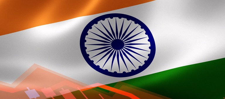 Close-up of a India flag