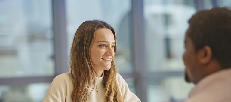 Woman at an office table