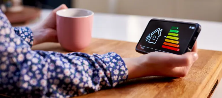 Person holding smart meter