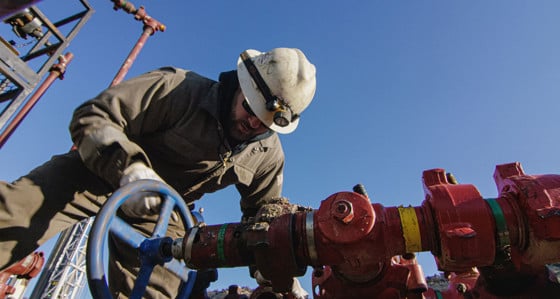 Engineer working at an energy facility