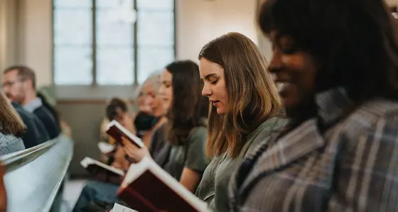 People in a church