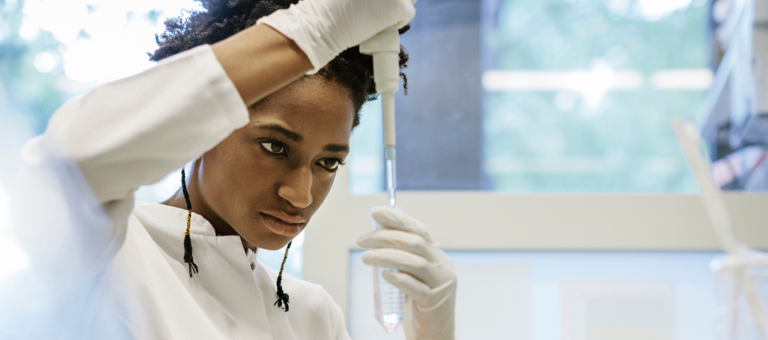 Woman working in a lab