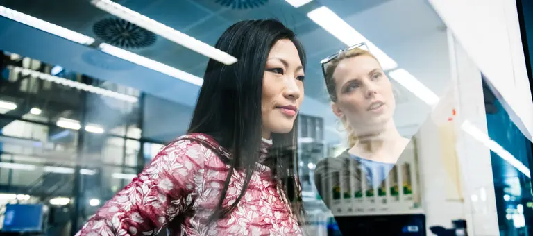 Two women in an office