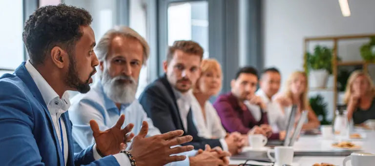 People in a board meeting