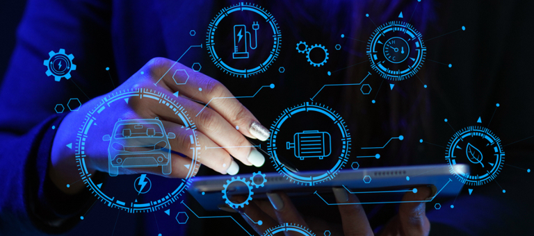 Person using a tablet