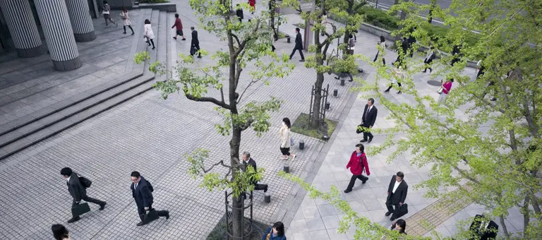Business people going to work