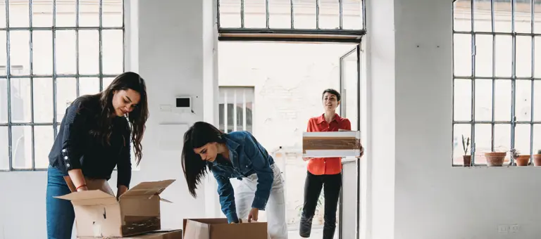 People moving into a new office