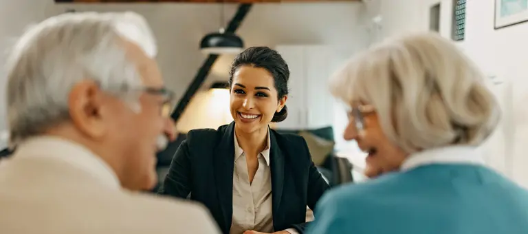 advisor with retired couple