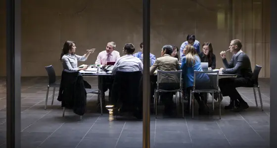 People in a business meeting