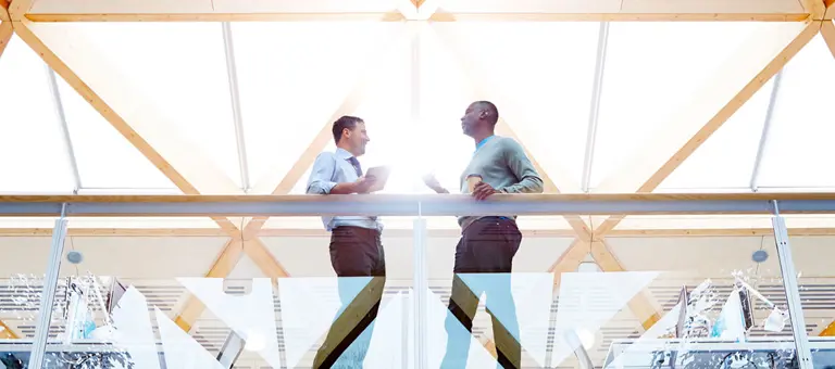 Two people having a conversation