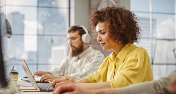 People working in an office