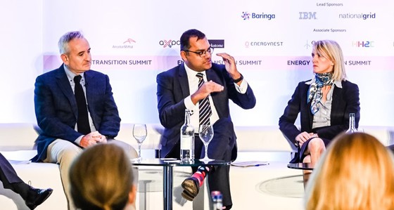 Ilesh Patel talking at the Financial Times Energy Transition Summit