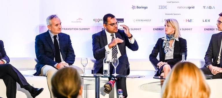 Ilesh Patel talking at the Financial Times Energy Transition Summit