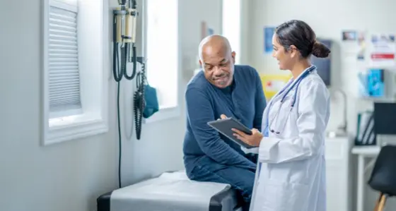 Doctor talking to a patient