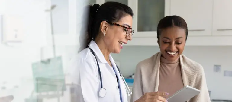 Doctor speaking with patient