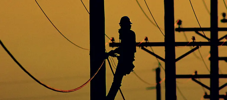 electricity pylon worker