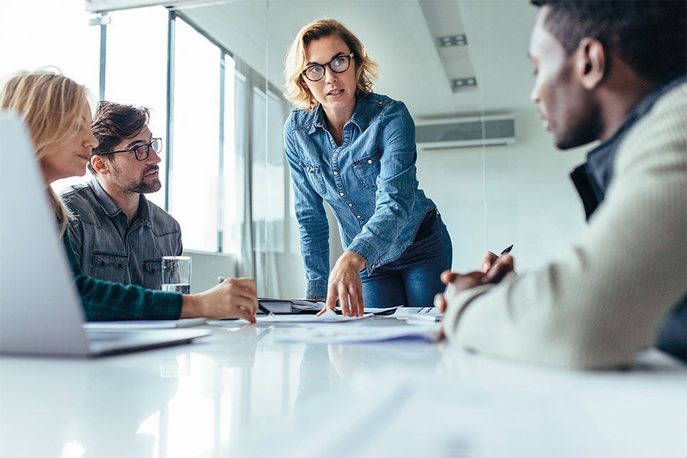 team in a meeting