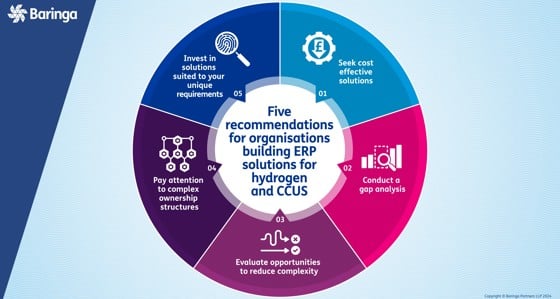 Five recommendations for organisations building ERP solutions for hydrogen and CCUS
