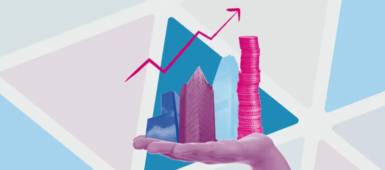 Baringa brand banner with hand holding stocks