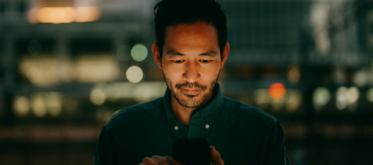 Man using phone