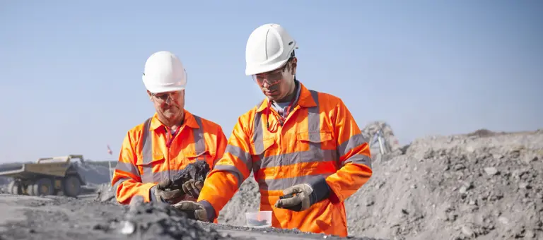 workers on a mine