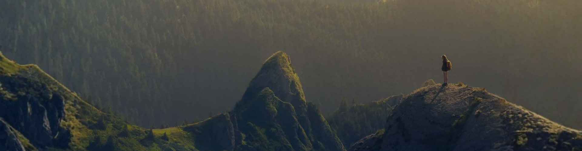 Person on top of a hill