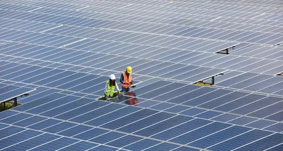 solar panel workers