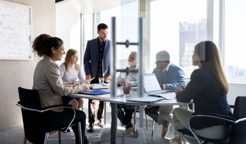 People in a business meeting