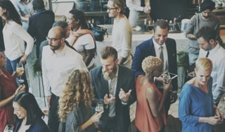 Business people chatting and having drinks