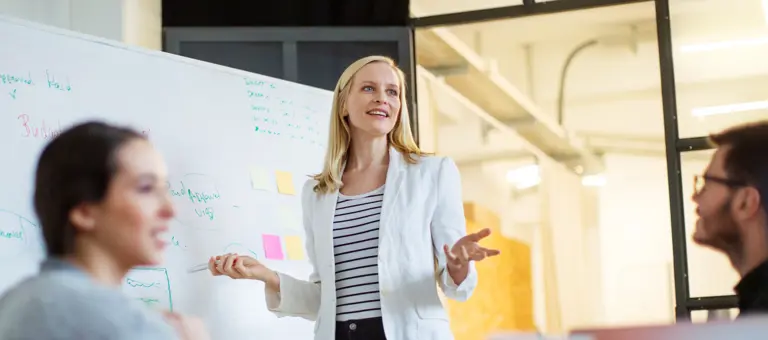 business woman doing presentation