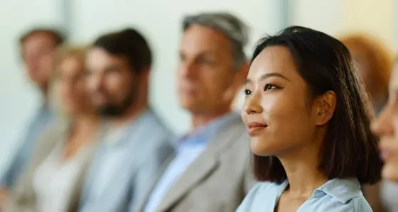 business woman in presentation