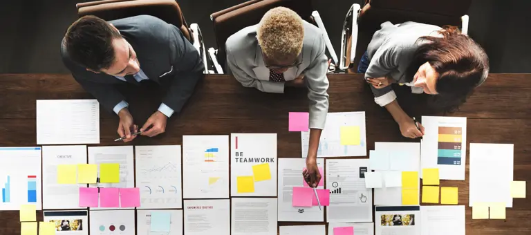 Business People Analyzing Statistics Financial Concept
