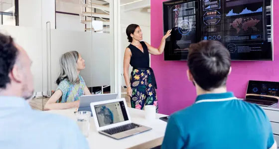 Group of people during a business presentation