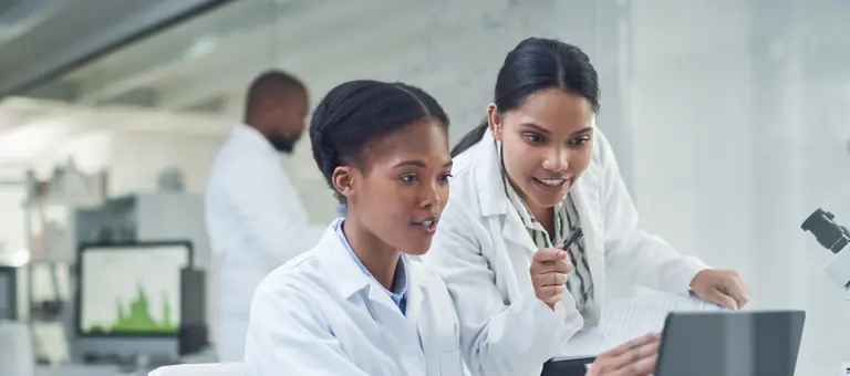 People working in a lab