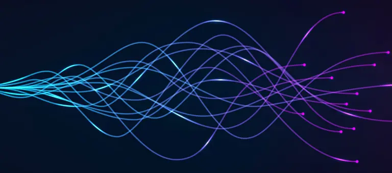 Fibreoptics creating a pattern