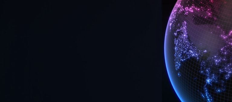 A view of the Earth lit-up from space