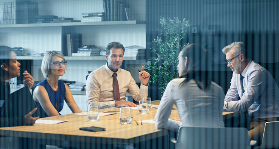 People in a business meeting