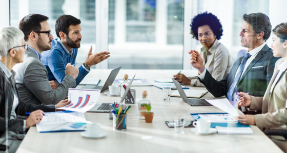 Businesspeople in a meeting