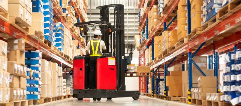 Man working in a warehouse