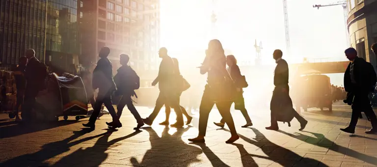 People crossing the road in the city