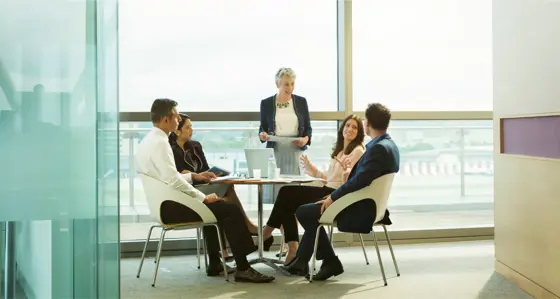 Group of people in a business meeting