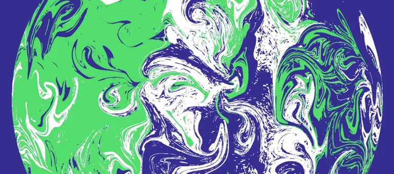 A stylised picture of the Earth