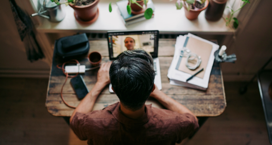 Man working from home